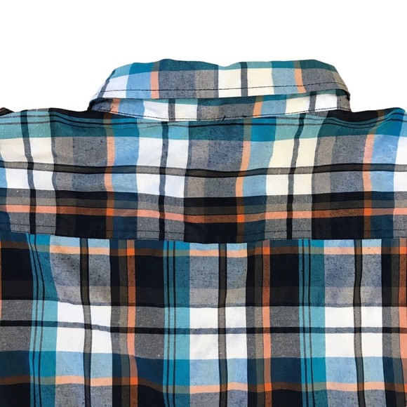 Red Ape Mens Shirt 5XL Multicolor Plaid Short Sleeve NWOT - Picture 8 of 12